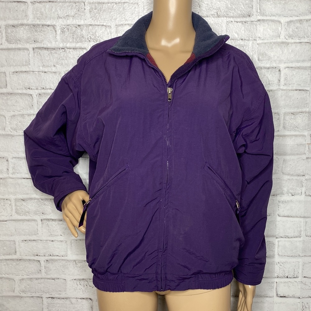 Patagonia vintage purple fleece lined bomber jacket